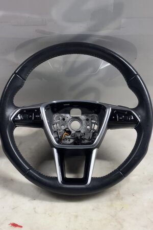 2019 - 2024 AUDI A6 C8 A7 STEERING WHEEL WITH SHIFTERS BLACK LEATHER 4K0419091B OEM