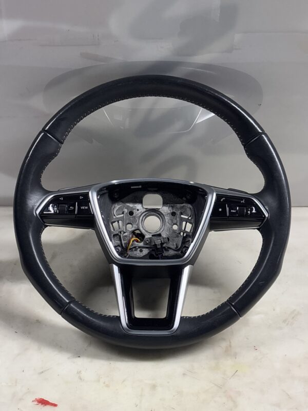 2019 - 2024 AUDI A6 C8 A7 STEERING WHEEL WITH SHIFTERS BLACK LEATHER 4K0419091B OEM